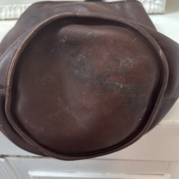 Vintage Coach Brown Leather Bucket Bag - Picture 4 of 7